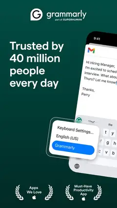 Grammarly screenshot from the App Store listing