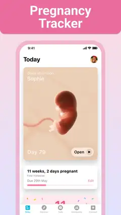 Pregnancy+ screenshot from the App Store listing