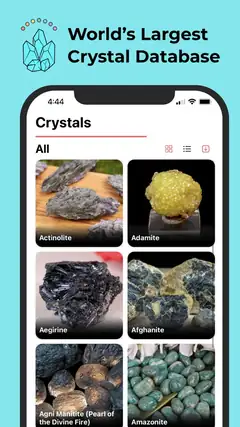 Rock & Crystal Identifier (Crystal Council) screenshot from the App Store listing
