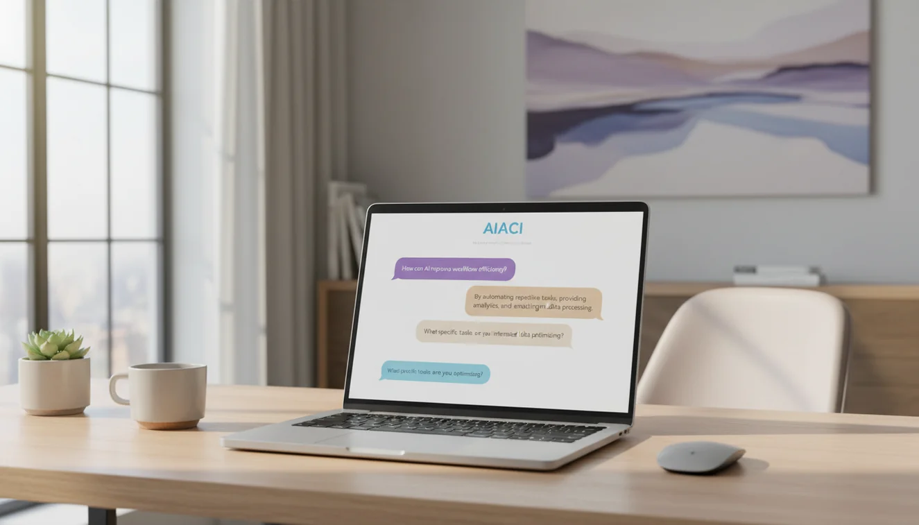 AIACI agent-powered chat interface for structured AI conversations