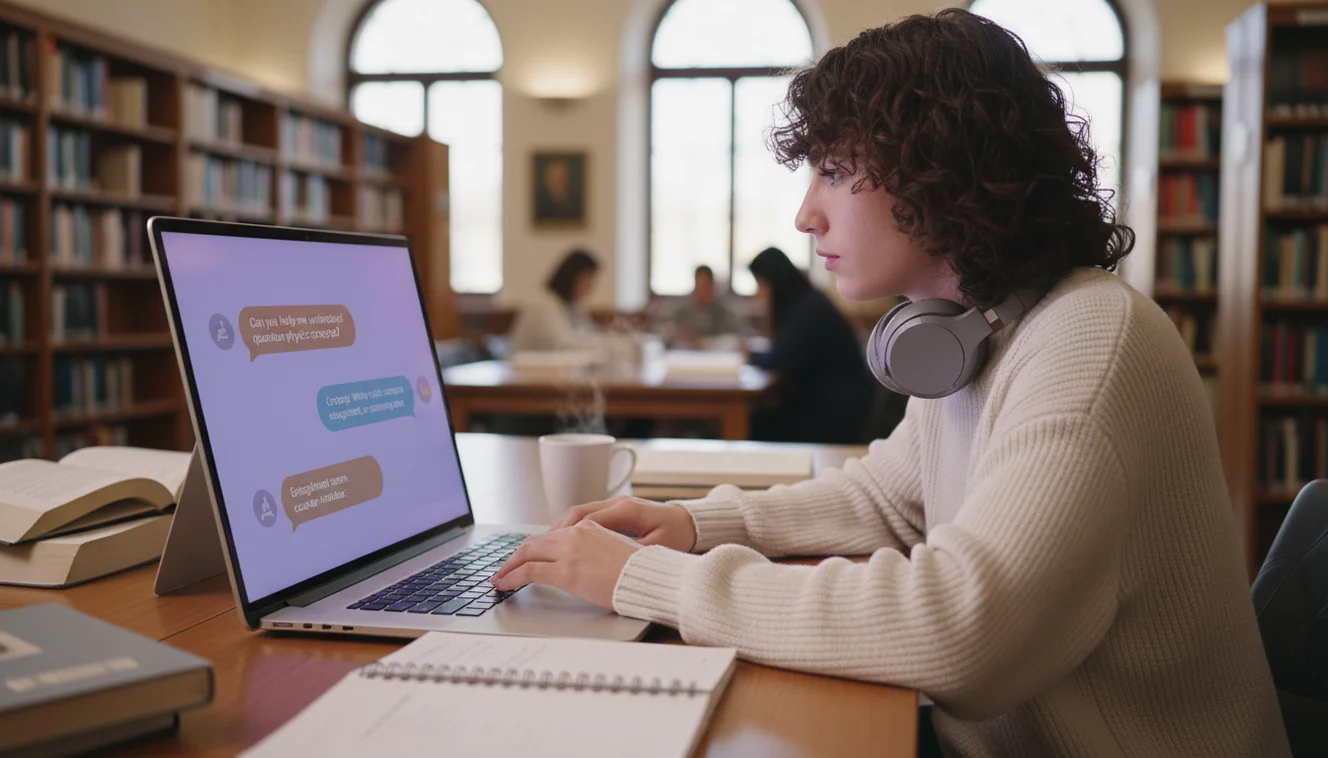 AIACI chatbot agent interface showing multi-turn conversation on desktop and mobile