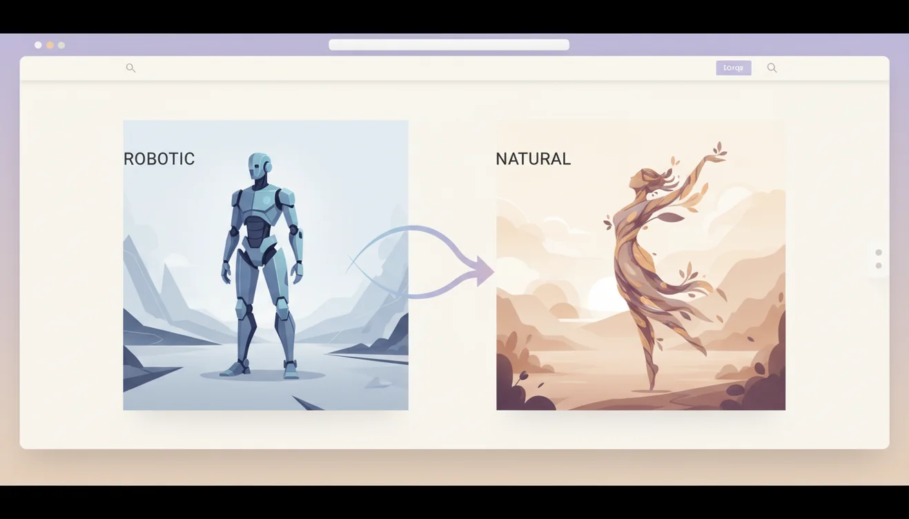 AI humanization results comparing original AI text with humanized output