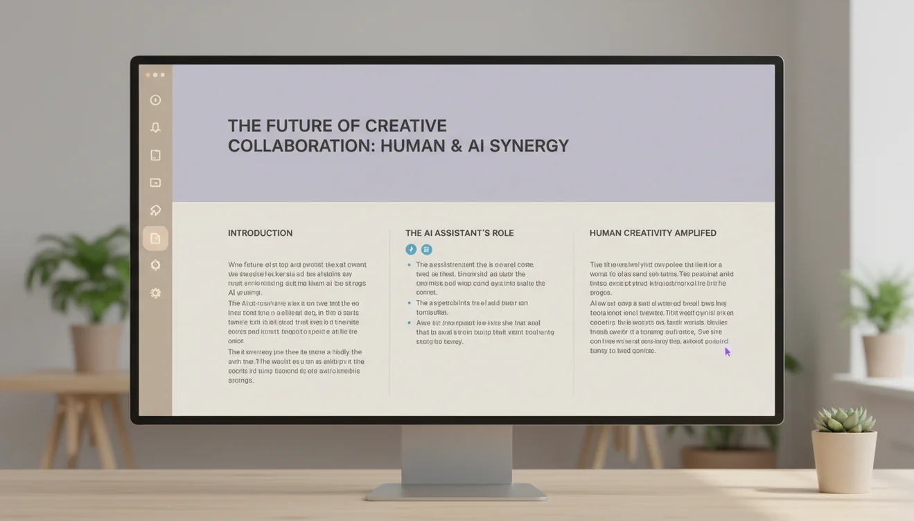 AI writing assistant agent producing structured drafts for professional content