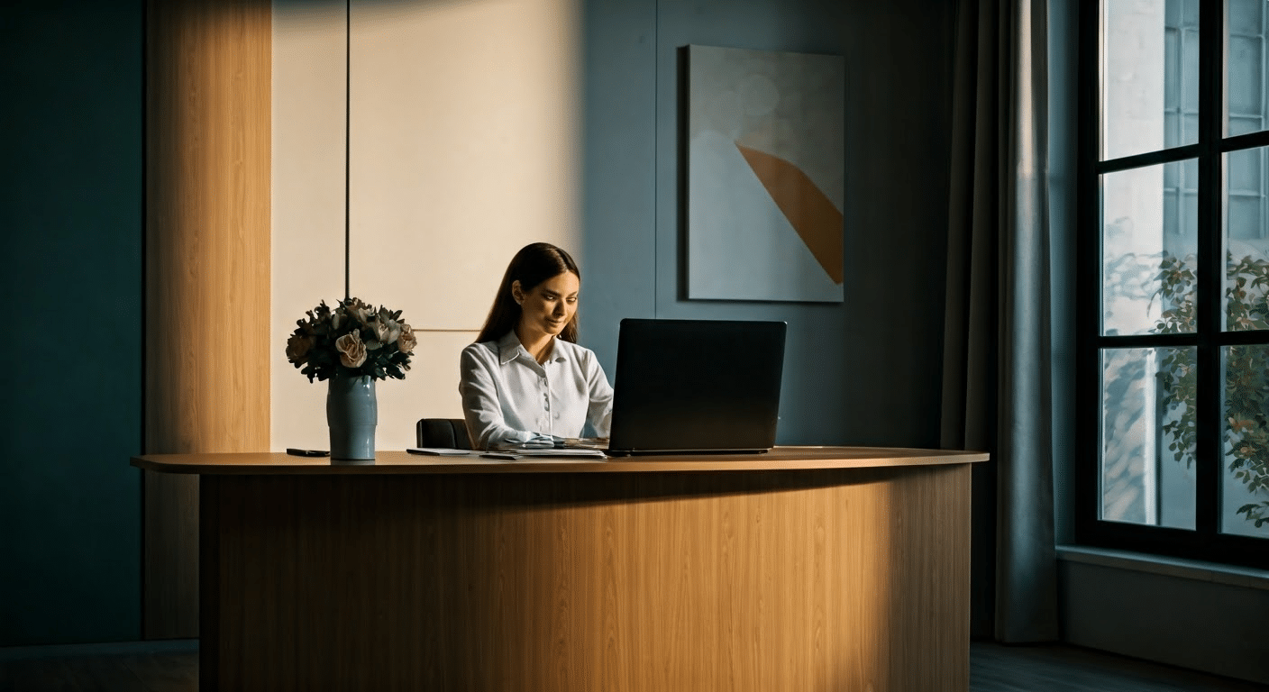 People using PimEyes on laptops in office